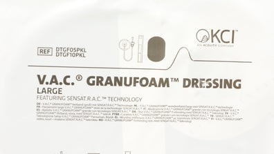 KCI DTGF05PKL V.A.C. Dermatac Drape, Granufoam Dressing, Large (x)